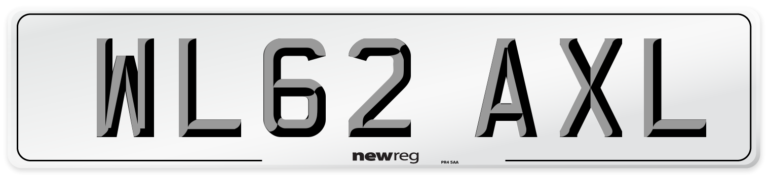 WL62 AXL Number Plate from New Reg